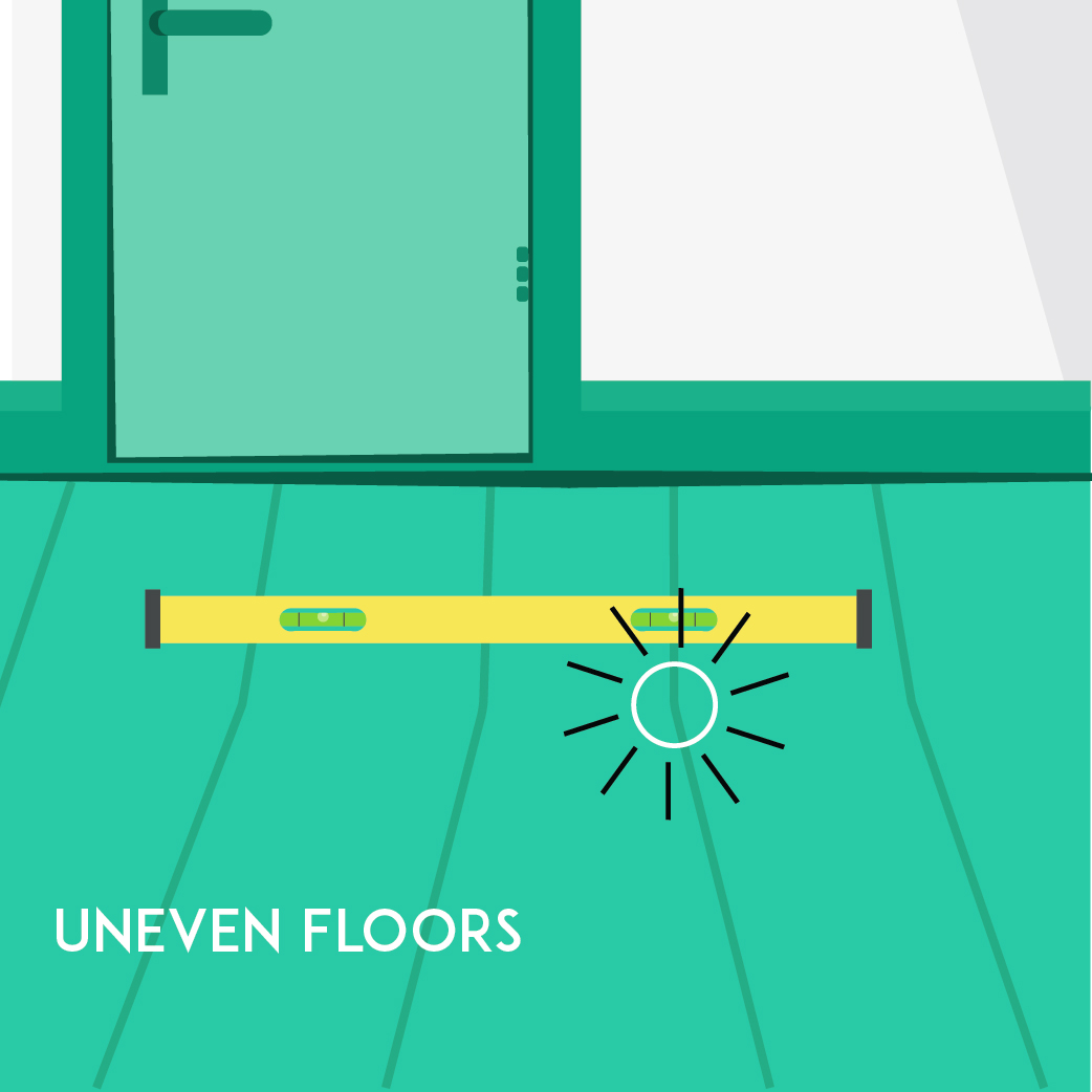 illustration of unlevel floors